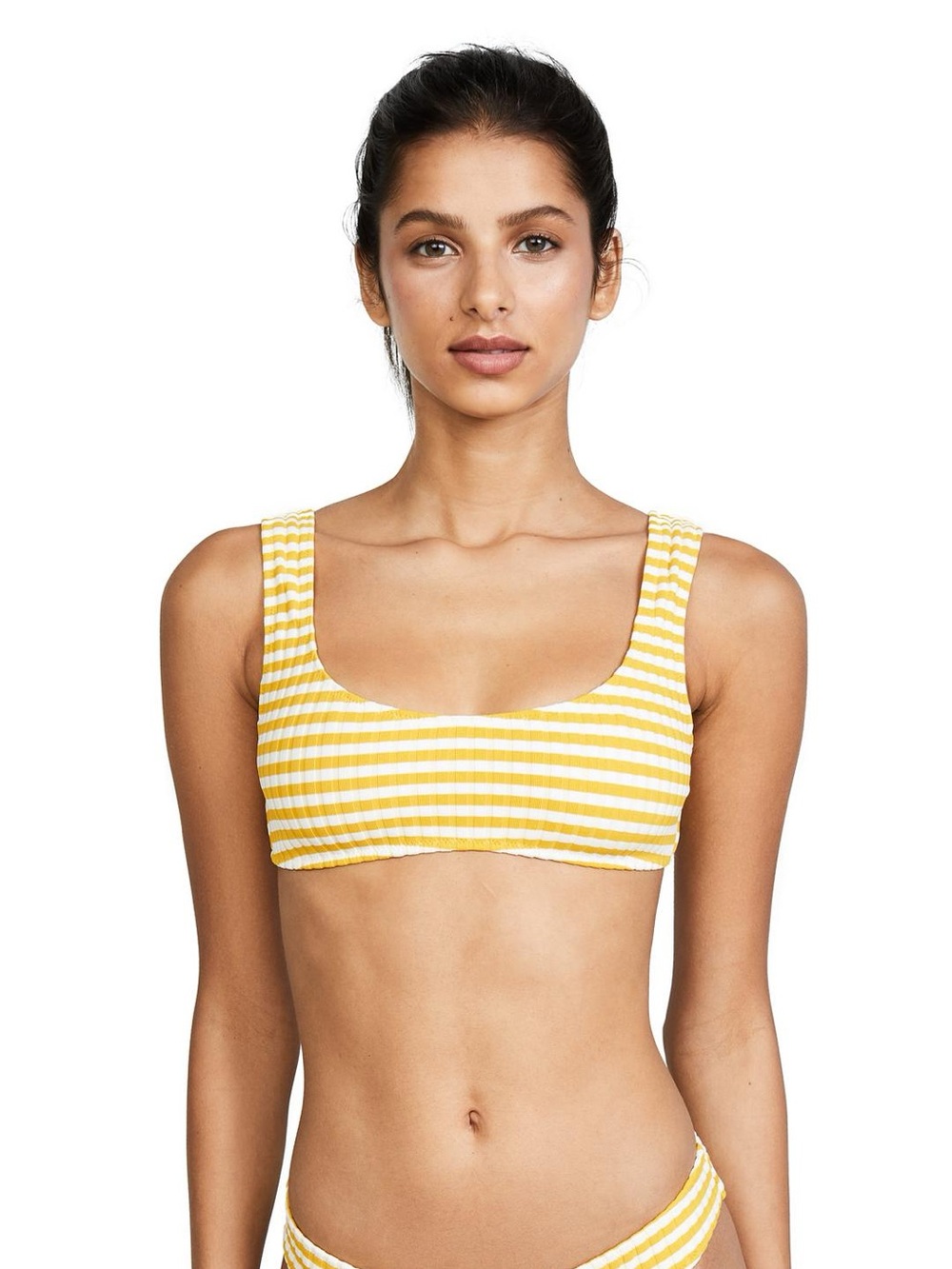 Solid & Striped Yellow Gingham Bikini Top - Size XS